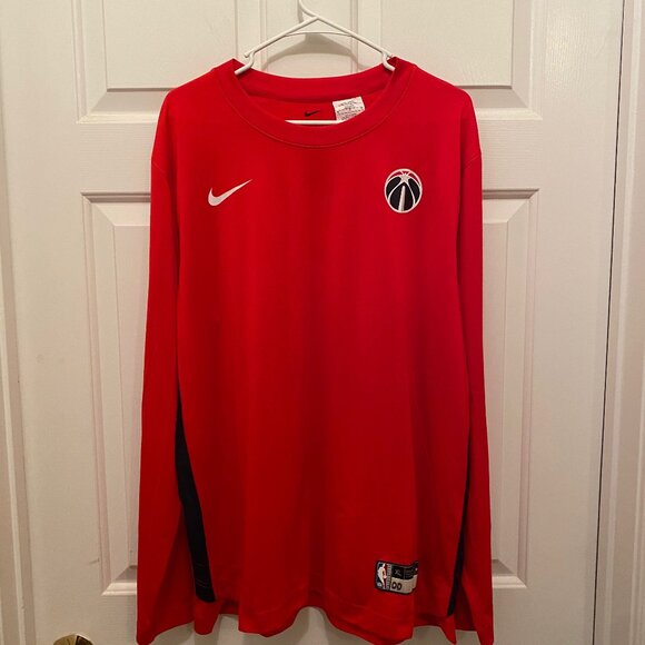 Washington Wizards NBA Tristan Vukcevic Game Worn Rookie Nike Warmup Shirt XLT